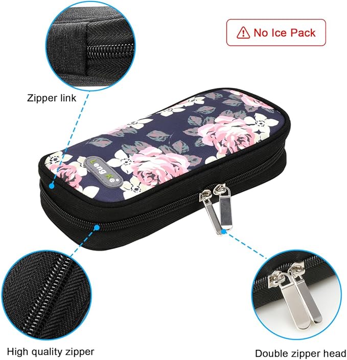 YOUSHARES Insulin Cooler Travel Case - Organizer Insulin Case for Diabetes Accessories Keep Supplies Safe and Cold