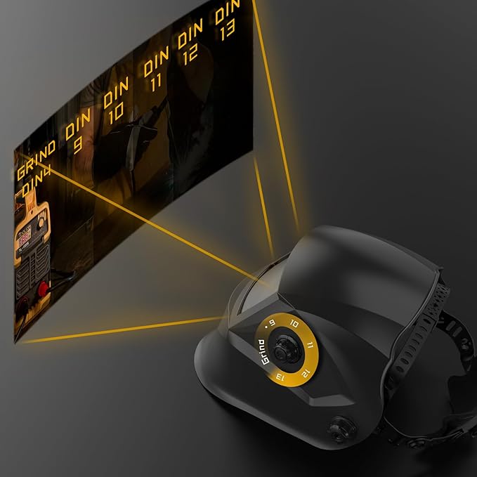 TOOLIOM Welding Helmet Auto Darkening Solar Powered with Adjustable Shade Range 4/9-13 for TIG MIG ARC Welder Hood Welder Mask