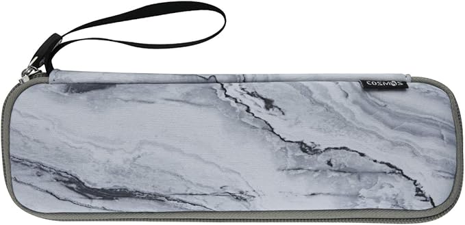 CM Reusable Portable Travel Tableware Carrying Bag Storage Case Cutlery Flatware Organziers for Straw Spoon Fork Chopsticks Utensil Holder (Marble White Pattern)