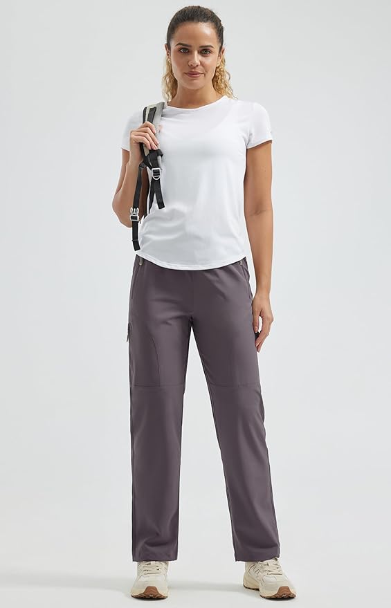 Libin Women's Hiking Pants Lightweight Quick Dry Cargo Pants Casual Safari Work Travel Clothes Petite/Regular/Tall