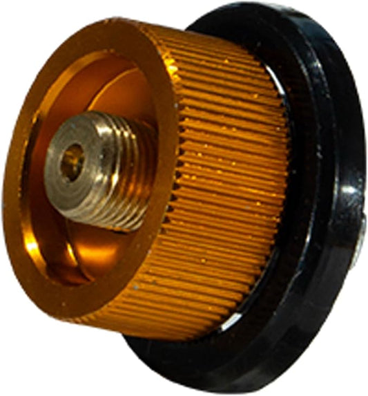 Camping Stove Adapter 1 Lb Isobutane Small Tank Input EN417 Lindal Valve Output Outdoor Cylinder LPG Canister Adapter