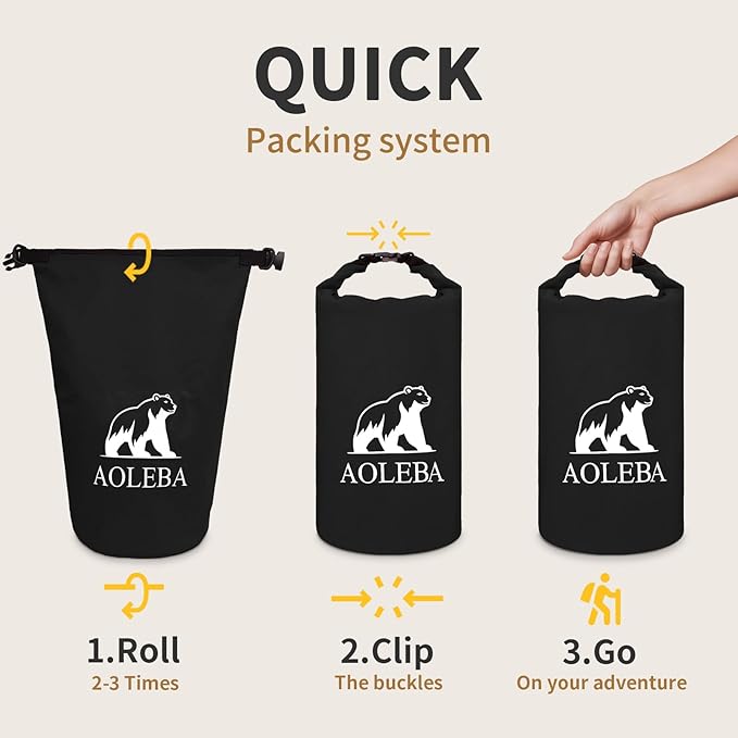 AOLEBA Bear Bag Hanging System Kit, Ultralight Bear Canister for Backpacking, Camping Food Storage Bear Proof Food Storage, 10L Bear Food Bag Survival Bag with Reflective Paracord Rope for Outdoor