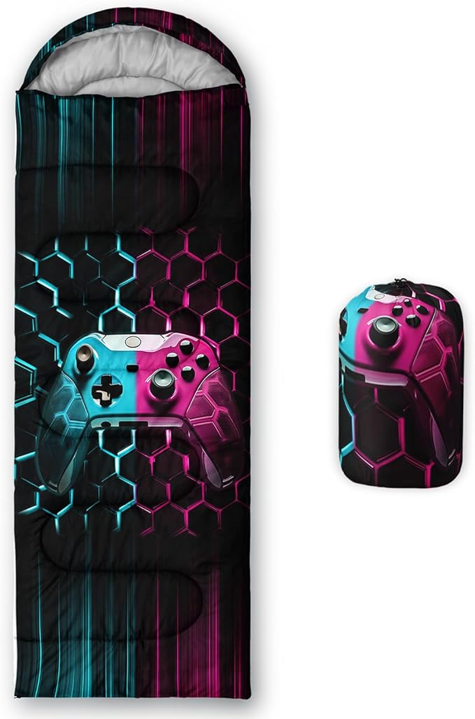 QOOMO Camping Sleeping Bags,3 Season Warm & Cool Weather,Lightweight,Waterproof Sleeping Bags for Adults & Kids,Traveling,and Outdoors,Camping Gear Equipment