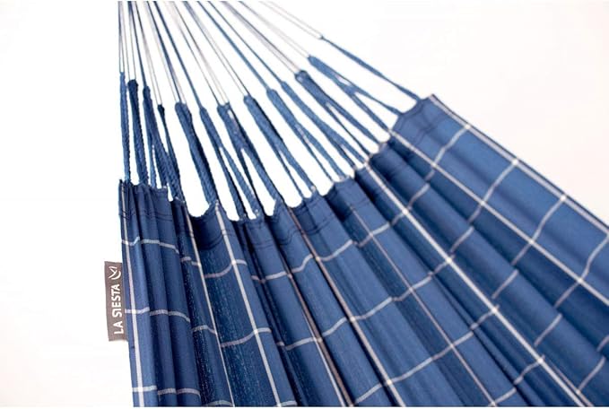 LA SIESTA - Large Double Brisa Classic Hammock & CasaMount - Suspension Kit for Walls, Ceilings & Beams - Indoor/Outdoor Swing - Weather-Resistant, Portable - 2-Person - Marine