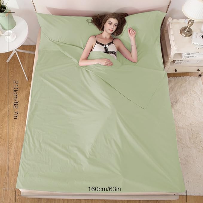 Sleeping Bag Liners Lightweight Travel Camping Sheet Sleep Bag Liner Adults Lightweight Warm Weather Hotel Compact Portable Sleeping Sack Indoor Outdoor Hostels Traveling Backpacking Hiking Blankets