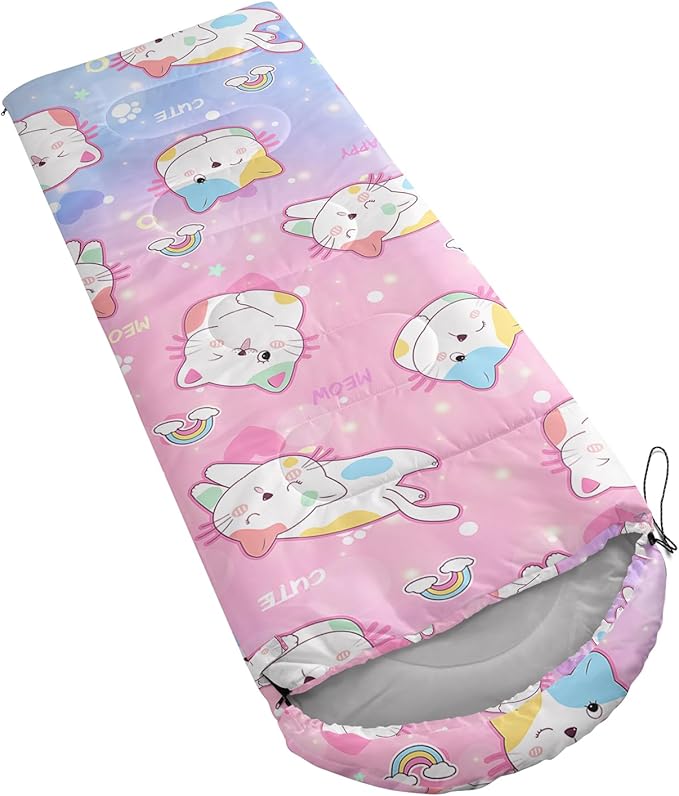 QOOMO Camping Sleeping Bags,3 Season Warm & Cool Weather,Lightweight,Waterproof Sleeping Bags for Adults & Kids,Traveling,and Outdoors,Camping Gear Equipment