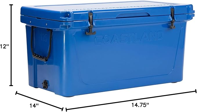 Coastland Delta Series Rotomolded Coolers, Premium Everyday Use Insulated Cooler, Ideal Portable Ice Chest Available in Multiple Capacities & Colors
