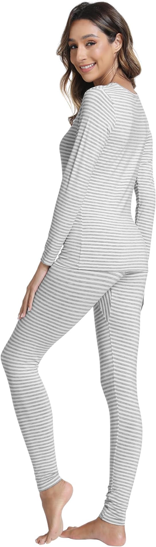 WiWi Soft Viscose from Bamboo Underwear for Women Thermal Long Johns Sets Super Warm Base Layer Top Pants Pajamas Set S-3X