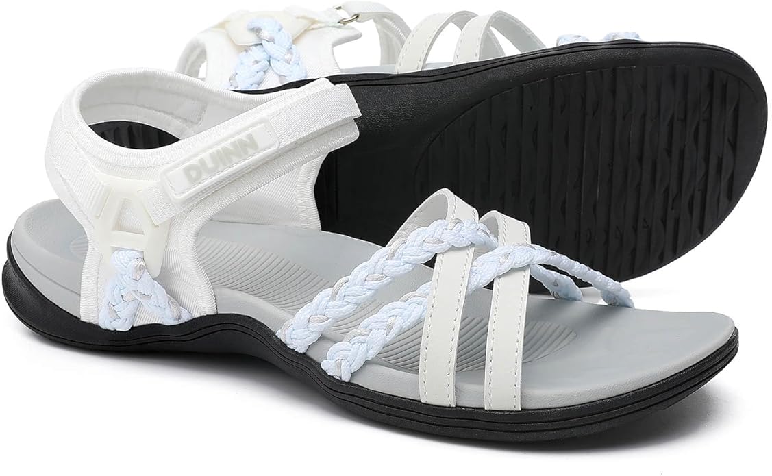 UBFEN Womens Hiking Comfort Sport Sandals Beach Vacation Camping Casual Sport Sandals with Adjustable Straps and Arch Support