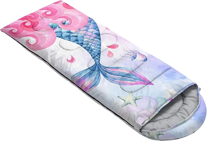 QOOMO Camping Sleeping Bags,3 Season Warm & Cool Weather,Lightweight,Waterproof Sleeping Bags for Adults & Kids,Traveling,and Outdoors,Camping Gear Equipment