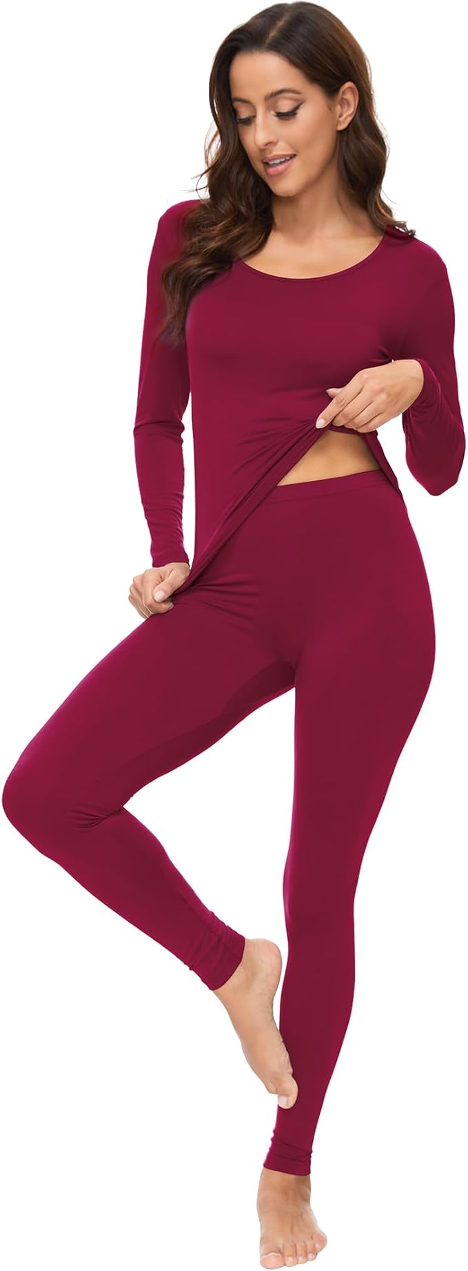 WiWi Soft Viscose from Bamboo Underwear for Women Thermal Long Johns Sets Super Warm Base Layer Top Pants Pajamas Set S-3X