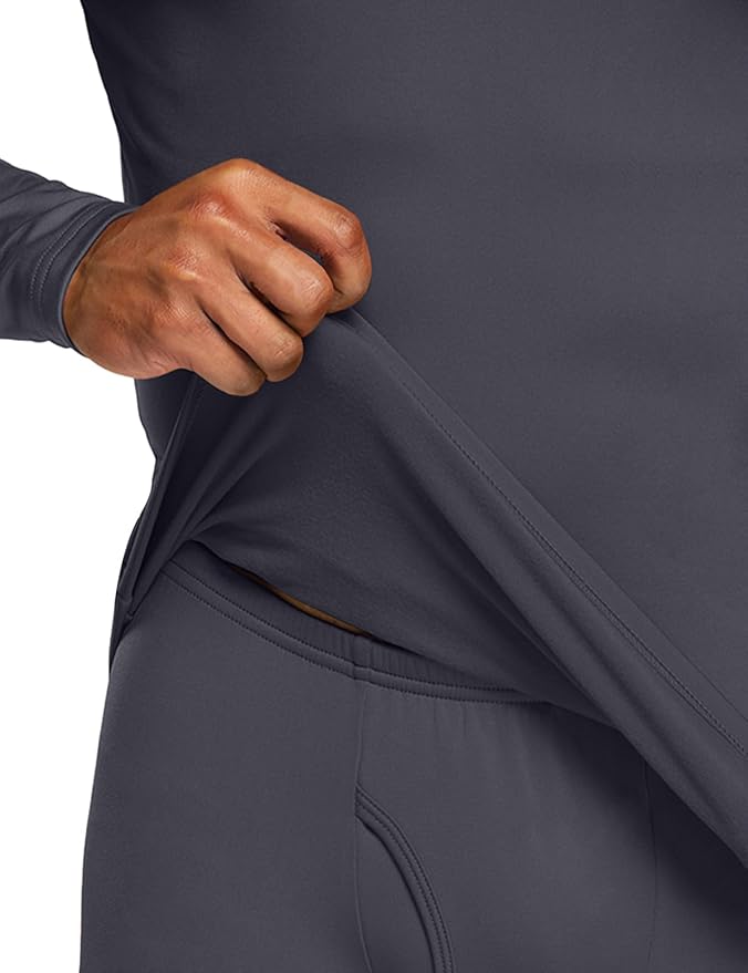 TSLA Men's Thermal Underwear Set, Microfiber Soft Fleece Lined Long Johns, Winter Warm Base Layer Top & Bottom