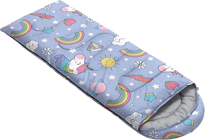 Kids Sleeping Bag for Boys Girls,3D Basketball Print-Lightweight Warm Portable Outdoor Indoor-Waterproof Cold Weather Resistant Sleeping Bag for Camping Hiking