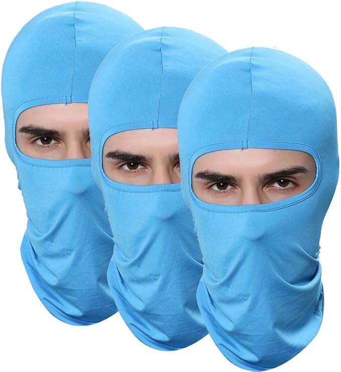 Pack of 3 Ski Mask Bandana Face Hat for Outdoor Airsoft Motorcycle Hood Helmet Balaclavas Headwear