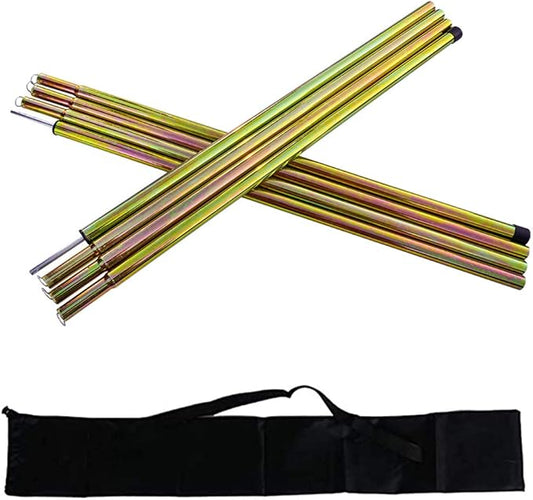 Replacement Tent Poles - Set of 2, Adjustable Rods for Camping Tarps, Shelters, Hiking, Backpacking, Portable Tent Poles Rods -Colorful