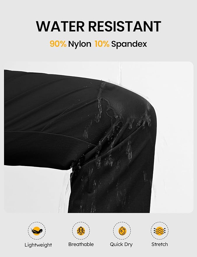 TBMPOY Women's Lightweight Hiking Pants Water Resistant Quick Dry Travel Work Outdoor Fishing Pants Zipper Pockets