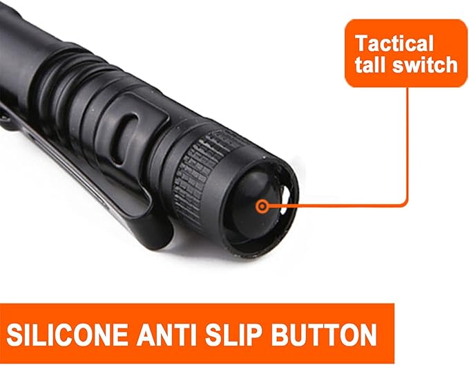 Beieverluck 10 Pack Small Mini LED Flashlight Pocket Flashlight Pen Light Flashlight Tactical Flashlight with Clip Flashlights for Camping Outdoor Emergency Inspection Fathers Gifts for Dad Husband