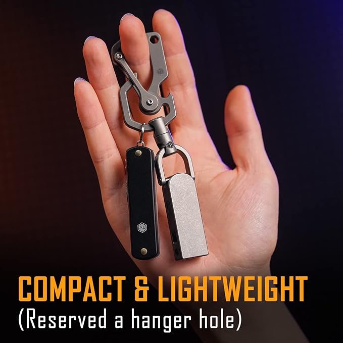 KeyUnity Titanium EDC Whistle Outdoor Emergency Whistle for Keychain, Comes with Necklace to Hang on Neck