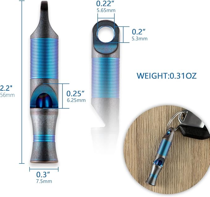 WeKnife Emergency Whistle Survival Loud, Titanium Outdoor Safety Whistle Survival Shrill Loud Blast with Paracord for Kayak, Life Vest, Jacket, Boating, Fishing,Camping, Hiking, Hunting, Coyote