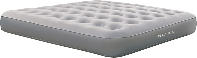 Nautica Home Express Sleep Air Mattress Inflatable Bed for Guests, Travel and Camping: Support Comfort System with Puncture Resistance Vinyl, Full