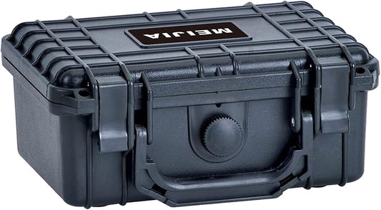 MEIJIA Portable All Weather IP67 Waterproof Protective Case, Hard Case,Camera Case With Customizable Foam,Fit Use of Drones, Cameras,Equipments (Black, 8.12x6.56x3.56inches)