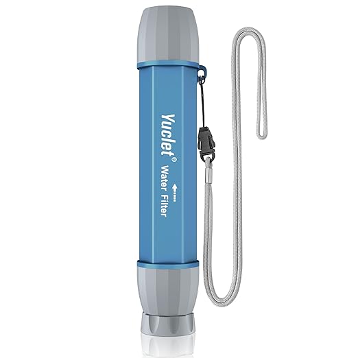 YWF01 Personal Filter Straw for Drinking Survival, Portable Water Purifier Filtration System Survival Gear and Supplies for Camping, Hiking, Travel, and Emergency Preparedness, Pack of 1