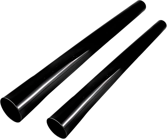 Vacuum Extension Tubes 2Pack, 1.25 Inch Diameter, 14.76" and 17.71" Length - Black | Compatible with 1-1/4 Inch Hose Wet/Dry Vacuum Cleaners | Versatile Tool (Black, 1 P14.76" +1 P 17.71 ")