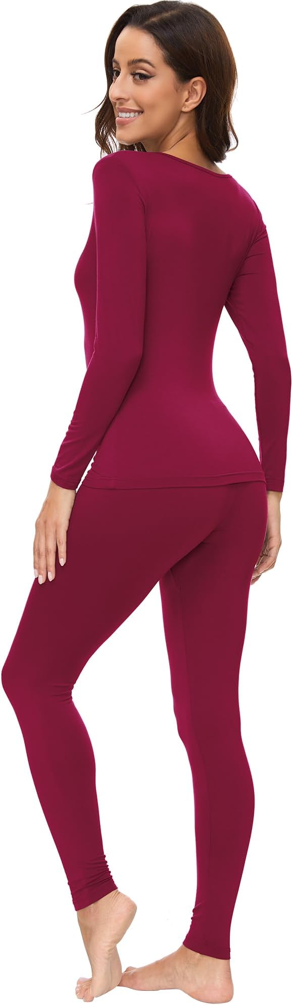 WiWi Soft Viscose from Bamboo Underwear for Women Thermal Long Johns Sets Super Warm Base Layer Top Pants Pajamas Set S-3X