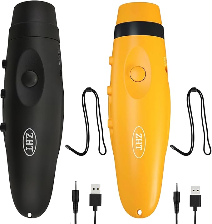 ZHT Electronic Whistles for Referees with USB Charging, 3 Tone High Volume Emergency Whistle for Referee Coaches Teacher, Outdoor Camping Hiking Boating Safety Whistles with Lanyard