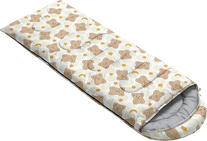 AILONEN Pink Lovely Rabbit Sleeping Bag for Girls Kids Adults,Warm and Cool Weather,Lightweight,Waterproof Backpacking,Cartoon Flowers Printed Bunny Sleeping Bag for Camping