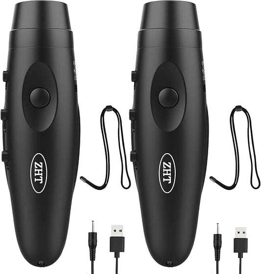 ZHT Electronic Whistles for Referees with USB Charging, 3 Tone High Volume Emergency Whistle for Referee Coaches Teacher, Outdoor Camping Hiking Boating Safety Whistles with Lanyard