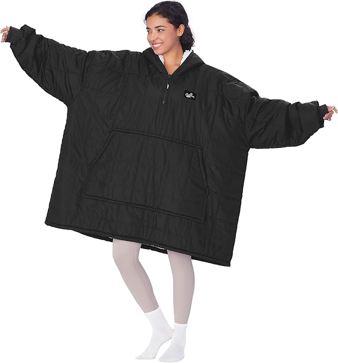 Catalonia Outdoor Windproof Wearable Stadium Blanket, Oversized Waterproof Wearable Blanket Poncho