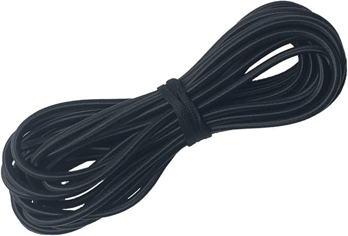 1/8" x 100' Bungee Shock Cord - Elastic Nylon Cords Kayak Stretch String Rope & Tie Down Trailer Strap, Marine Grade