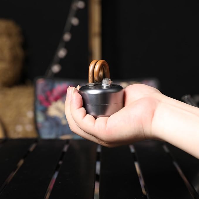 Portable Alcohol Camping Stove – Lightweight Brass Aluminum Spirit Burner with Stand | Faster Heating – Feul Denatured Alcohol (Not Included) – for Backpacking, Hiking Brewing Piping Coffee