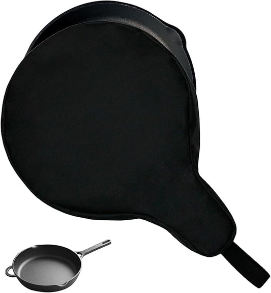 Cast Iron Camping Skillet Bag for 8'' 10'' 12'' Skillets, Skillet Pan Storage Bag Water Resistant Frying Pan Bag with Hanging Loop, Lightweight Skillet Bag for Camping Outdoors,1pcs