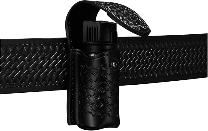 Mace Pepper Spray Holder Black Belt Pouch, Hidden Snap MK III Small, Fits up to 2oz
