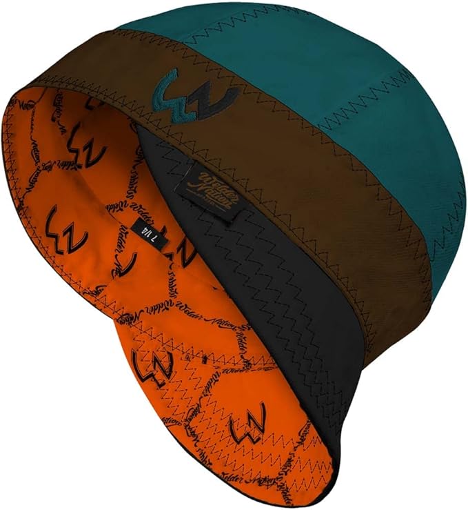 Welder Nation 8 Panel 10 oz Welding Premium Cap 100% Cotton Interior & Duck Canvas Exterior - Protective Durable Heavy-Duty