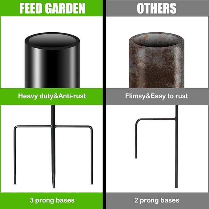 FEED GARDEN 48 Inch Small Shepherd Hooks for Outdoor, Garden Hook for Lanterns, Sheperd Hooks for Hanging Plants, Bird Feeders, Solar Lights, Mason Jars, Weddings Decor, 4 Pack