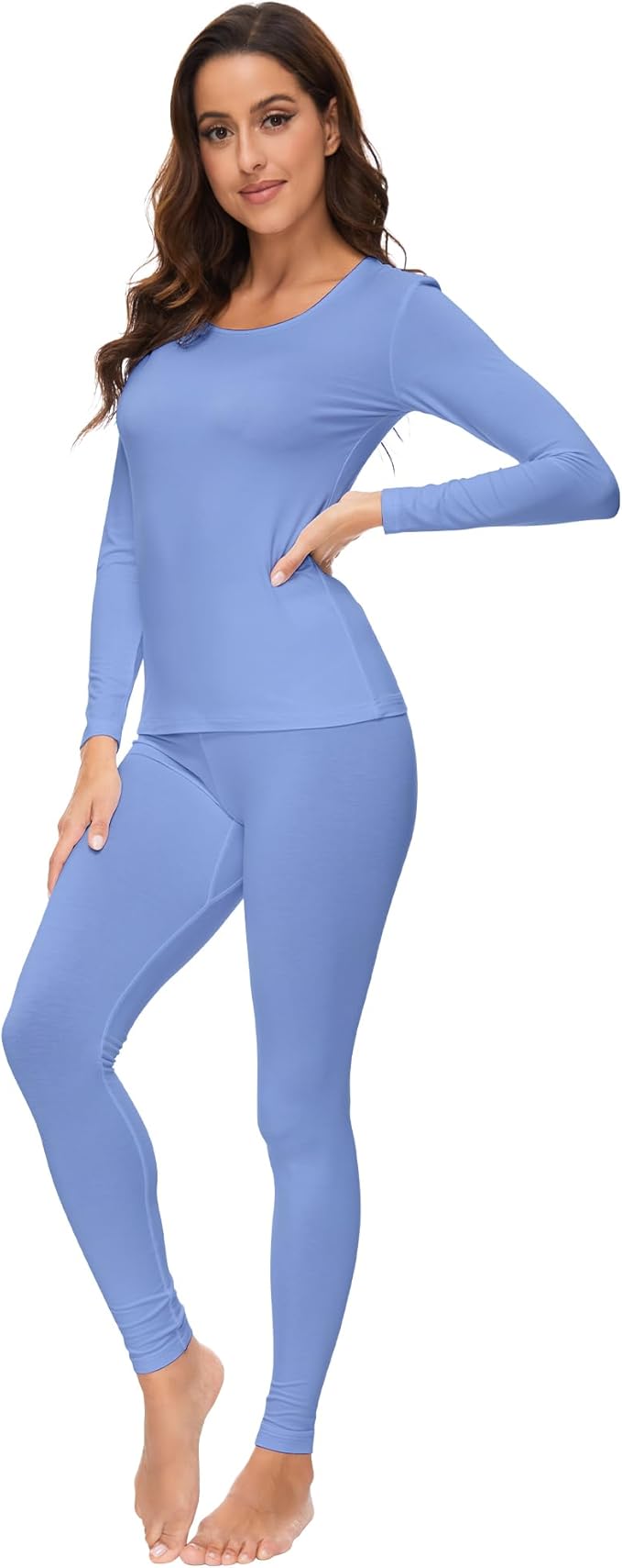 WiWi Soft Viscose from Bamboo Underwear for Women Thermal Long Johns Sets Super Warm Base Layer Top Pants Pajamas Set S-3X