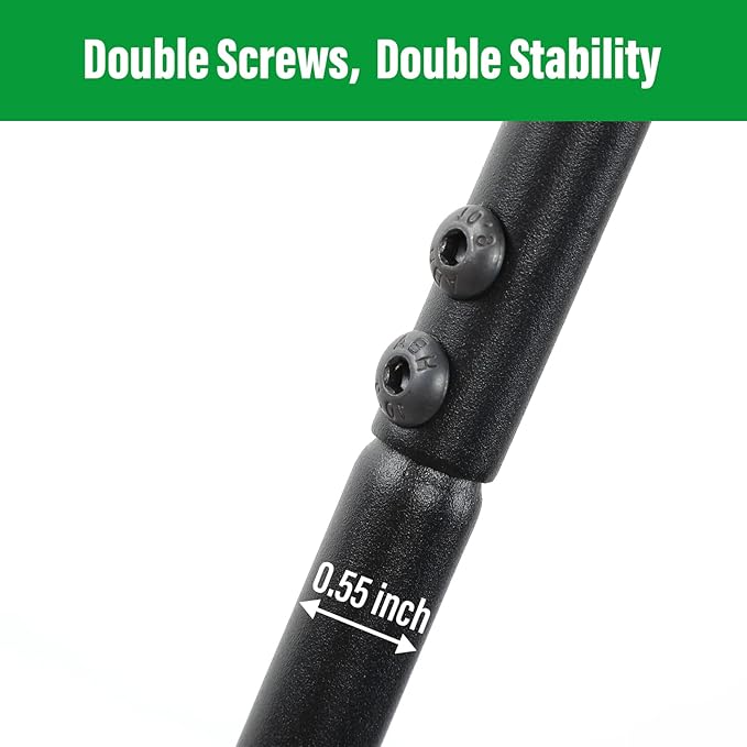 GOFORWILD Shepherd Hook 2 Pack Black, 33 inches Tall, Made of Premium Metal for Garden Decor, Plant Hanger, Lantern Hook, Solar Light Hanging, 7011