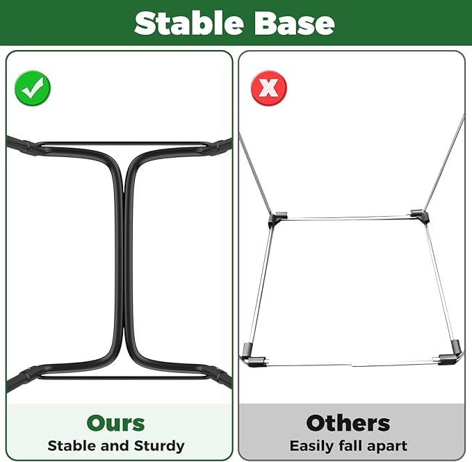 2PCS Outdoor Trash Bag Holder Metal Garden Trash Bag Holder for Yard Waste Stand Holds 30-45 Gallons Leaf Bag Holder with 4 Clips for Leaves Camping Lawn Party Weeding Yard Gardening（2pcs+8clips）