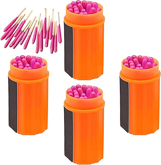 Waterproof Matches Survival Kit,Stormproof Matches with Case,20pcs Stormproof Fire Starter,Emergencys Fire Starter Matches for Hiking Camping Outdoor Surviva, 20 pcs/Barrel Matches
