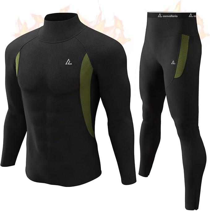 CL convallaria Thermal Underwear Long Johns Set Mens Winter Gift Hunting Gear Sport Base Layer Bottom Top