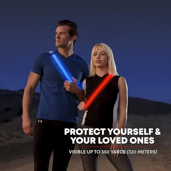 ILLUMISEEN LED Reflective Belt Sash | High Visibility LED Lights with 2 Lighting Modes | Adjustable Quick Release Buckle | USB Rechargeable, No Batteries Needed | Weatherproof Professional Safety Gear