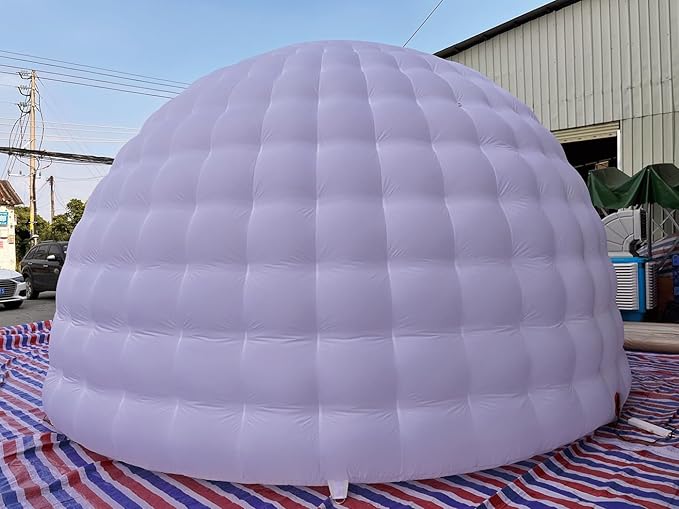 Portable LED Inflatable Igloo Dome Tent Inflatable Marquee Canopy Shelter with Air Blowerfor Exhibition Camping Party Events