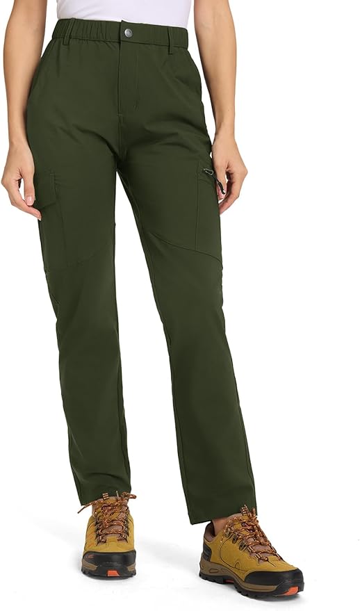 TBMPOY Women's Hiking Cargo Pants Lightweight Water Resistant Quick Dry Fishing Camping Travel Work Pant with 6 Pockets