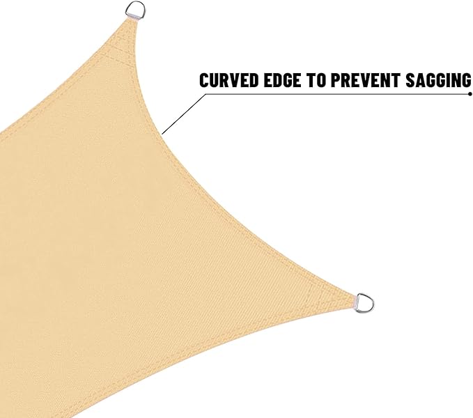 LOVE STORY Waterproof 12'x12'x12' Triangle Sand Sun Shade Sail Cannoy UV Resistant for Outdoor Patio Garden Backyard (We Make Custom Size)