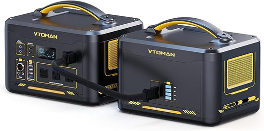 Vtoman 3096Wh Solar Generator with Extra Battery Included, 1800W (Peak 3600W) LiFePO4 Battery Power Station for Power Outages, RV, Camping, Emergencies