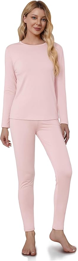 VZV Thermal Underwear for Women, Long Johns for Women Thermal Sets Fleece Lined Base Layer Top and Bottom Set