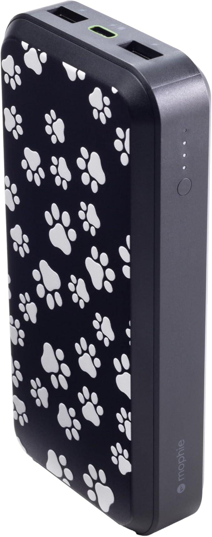 Mophie powerstation prime20 - Ultra-Compact Portable Power Bank with 20,000mAh Internal Battery, 18W USB-C PD Fast Charging, 3-Device Simultaneous Charging, Dog Paws